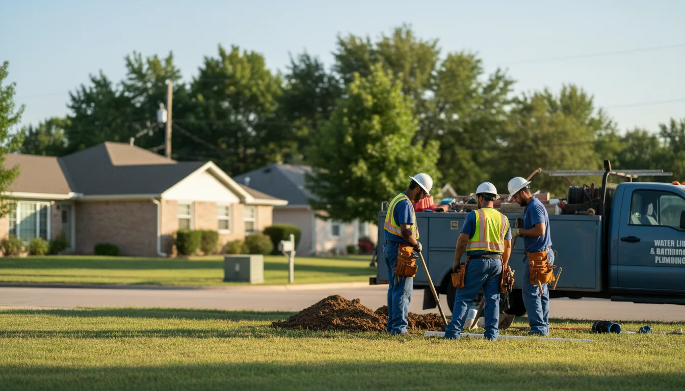 Residential water line and bathroom plumbing service in Lebanon, NE